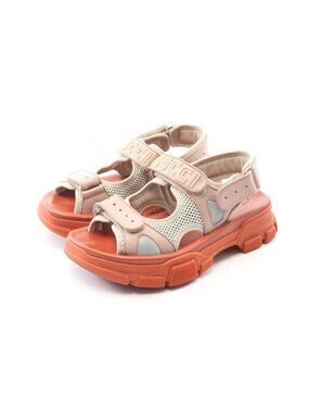 Gucci Sandals Pink Orange Leather B